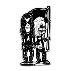 4" Black Metal Sticker Death Metal Beavis Halloween Hardcore Horror Punk Butthead Psychobilly Sticker, Waterproof Vinyl Sticker for Car, Auto, Water Bottles, Phone Case, or Laptop Decal
