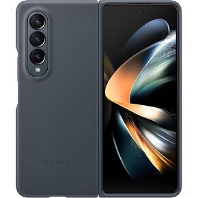 SAMSUNG Galaxy Z Fold 4 Case - Leather Cover, Protective, Premium, Elegant Phone Case with Front and Back Protection, Soft Surface - Bulk Packaging - (Gray Green), EF-VF936L-Leather