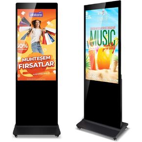 55" Digital Signage Displays Kiosk Android 11.0, Indoor LCD Advertising Displays 4K Non-Touchscreen Digital Kiosk, 4GB RAM & 64GB ROM, WiFi HDMI/USB/CMS System Auto Media Player
