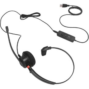 USB Headset with Rotatable Microphone, Lightweight Design, Plug and Play for PC Laptop Mobile Phone Tablet