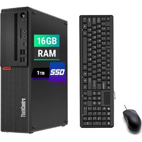 Lenovo ThinkCentre M700 SFF PC Desktop Computer, Intel i3-6100 3.7GHz, 16GB RAM, 1TB SSD, Keyboard&Mouse, USB 3.0, USB WiFi, Win10 Pro (Renewed)