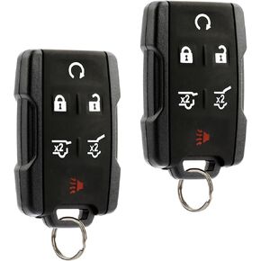 fits Chevy Tahoe Suburban/GMC Yukon Key Fob Keyless Entry Remote Start 2014 2015 2016 2017 (Set of 2)