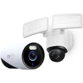 eufy Security eufyCam E330 (Professional), Outdoor Security Camera Floodlight Camera E340 Wired, 360° Pan and Tilt