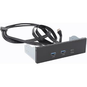 5.25 بوصة لوحة USB لوحة USB ، 5 جيجابت في الثانية USB A Gen2x2 ، 10 جيجابت في الثانية 20 جيجابت في الثانية نوع C عالي السرعة ، محول اللوحة الأمامية 19 دبوس ، منافذ USB C 3 لك كمبيوتر الكمبيوتر الشخصي