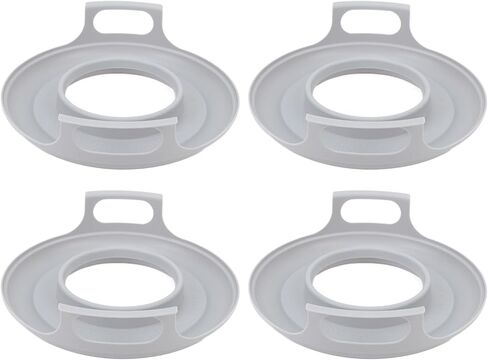 Topincn 4PCS Microwave Cool Resparing مع مقبض ، صينية Caddy Caddy غير المباشرة للألواح والطعام الساخن ، الحواف المرتفعة ، سهلة تنظيف غسالة الصحون آمنة ، بارد دائمًا للمس ، 12 × 2.8 بوصة in Saudi Arabia