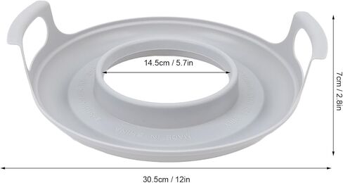 Topincn 4PCS Microwave Cool Resparing مع مقبض ، صينية Caddy Caddy غير المباشرة للألواح والطعام الساخن ، الحواف المرتفعة ، سهلة تنظيف غسالة الصحون آمنة ، بارد دائمًا للمس ، 12 × 2.8 بوصة in Saudi Arabia