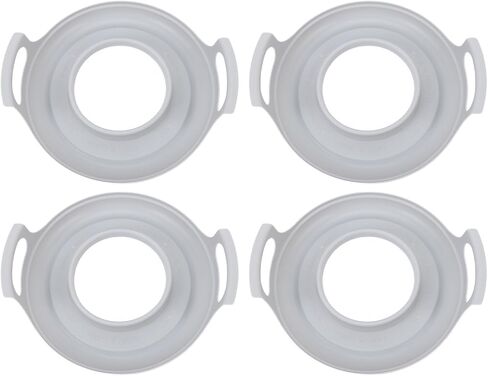 Topincn 4PCS Microwave Cool Resparing مع مقبض ، صينية Caddy Caddy غير المباشرة للألواح والطعام الساخن ، الحواف المرتفعة ، سهلة تنظيف غسالة الصحون آمنة ، بارد دائمًا للمس ، 12 × 2.8 بوصة in Saudi Arabia
