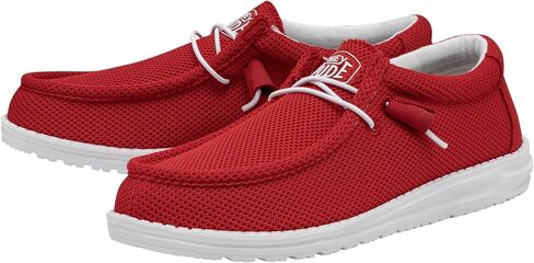 Hey Dude Men's Wally Sox Flame Size 7| Men's Loafers | Men's Slip On Shoes | Comfortable & Light-Weight in Saudi Arabia