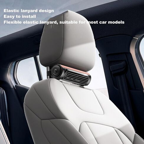 Diyeeni Car Seat Cooling Fan, Portable USB Car Mounted Fan for Driver and Passengers Seat, 3 Speed Quiet Backseat Cooling Fans with Elastic Belt for All Cars Vehicle Van RV Truck (Brown) in Kuwait