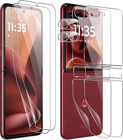 for Motorola Razr Ultra 2025 Screen Protector,[2+2+1 Pack] Inner Screen Flexible Film+ Camera Lens Protector+Back Screen Protector(Soft TPU),No Bubbles, Anti-Scratch in Kuwait