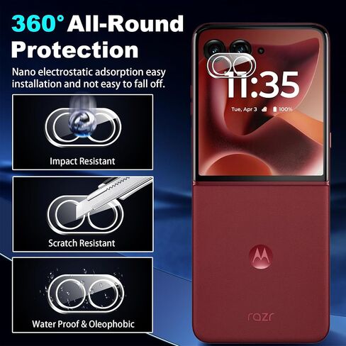for Motorola Razr Ultra 2025 Screen Protector,[2+2+1 Pack] Inner Screen Flexible Film+ Camera Lens Protector+Back Screen Protector(Soft TPU),No Bubbles, Anti-Scratch in Kuwait