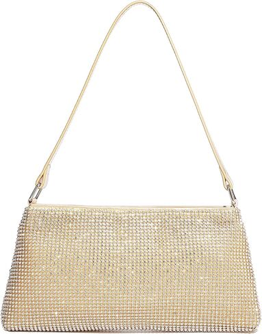 YUWITA Evening Bag Clutch Purses for Women Formal Events Small Shoulder Bag Dress Purse (Beaded Black) in Kuwait