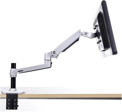 Full Motion 17-32inch Dual Monitor Holder Mount Arm +10-15.6inch Laptop Support Mechanical Spring Arm Max.Loading 10kgs(Black) in Saudi Arabia