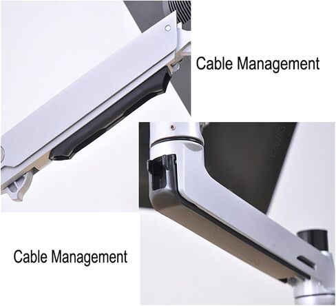 Full Motion 17-32inch Dual Monitor Holder Mount Arm +10-15.6inch Laptop Support Mechanical Spring Arm Max.Loading 10kgs(Black) in Saudi Arabia