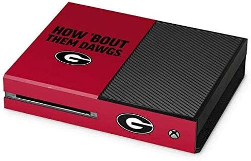 Skinit Decal Gaming Skin Compatible with Xbox One Console - Officially Licensed University of Georgia Black Jersey Design in Saudi Arabia