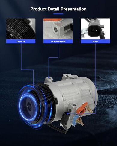 ECCPP AC Compressor with Clutch 2002-2005 Fit for Sedona 3.5L in Saudi Arabia