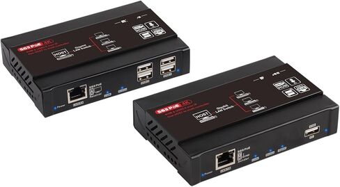 HD KVM Extender 4K@30Hz Over TCP IP Support Gigabit PoE Network Switch Cat6 to HDMI Receiver(US Plug,1 TX) in Kuwait