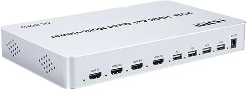 4K 60Hz HDMI KVM Switch 4 Port HDMI 4x1 Quad Multi-Viewer USB PC Computer KVM Switch لوحة المفاتيح لجهاز الكمبيوتر المحمول PS4 Xbox (مع سدادة الولايات المتحدة) in Kuwait
