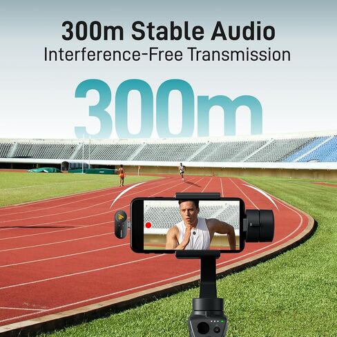 MAONO Wireless Lavalier Microphone for iPhone/Android/Camera/PC, Mini Lapel Mic with 48khz 24bit, Voice Filter, Noise Cancellation, 30h Battery, USB-C/Lightning Plug for Video Recording - Wave T5 in Kuwait