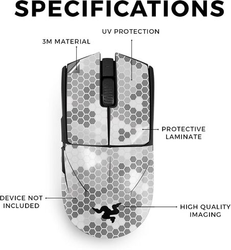 Mouse Skin Compatible with Razer Viper V3 Pro - Shadow Concrete - Premium 3M Vinyl Protective Wrap Decal Cover - Easy to Apply | Crafted in The USA by MightySkins in Saudi Arabia