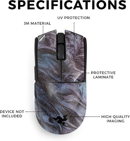 الماوس الجلد متوافق مع Razer Viper V3 Pro - Cyclone Wave - Premium 3M Vinyl Wrap Decal Cover - من السهل تطبيق | مصنوع في الولايات المتحدة الأمريكية من قبل Mayyskins in Saudi Arabia