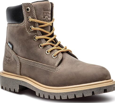 حذاء Timberland PRO النسائي Direct Attach مقاس 6 بوصة من الصلب الآمن عند أصابع القدم معزول ومقاوم للماء، حذاء عمل صناعي - - Coffee، 10 in Saudi Arabia