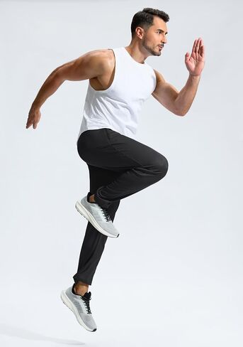 G Gradual Men's Sweatpants Open Bottom, Workout Pants with Zip Pockets Mesh Lightweight for Running, Athletic, Lounge (2PCS: Blackcamo/Grey, Medium) in Saudi Arabia