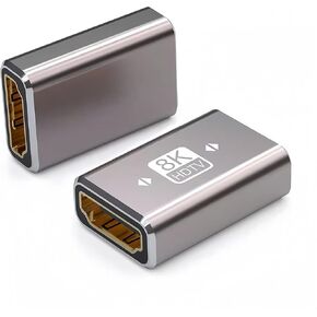 8K HDMI أنثى إلى محول الإناث 2-pack ، HDMI 2.1 Coupler HDMI موصل Extender مع 8K@60Hz 4K@120Hz السرعة عالية 48GBPS HDR EARC HDCP ل HDTV ، ROKU عصا ، مراقبة ، جهاز الكمبيوتر المحمول ، Xbox ، PS4/PS5/PS5