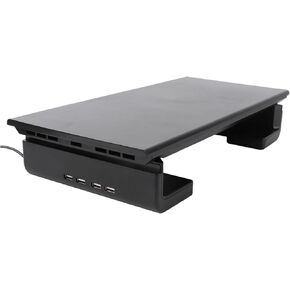 1Pc Multi Function Laptop Monitor Riser Ergonomic USB Charging Storage Rack for Home Office Durable Computer Support Stand for Comfortable Viewing