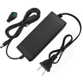 All-in-one Design 12V 10A Power Supply AC/DC Adapter 100-240V 50-60Hz to DC Converter with 5.5x2.5mm/2.1mm Plug