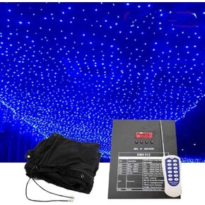 LED Lights Curtain Stage Star Light Curtain Backdrops Stage Starry Sky Cloth Background with DMX Control, for Wedding Christmas Party Club Decoration (3 x 2m/10 x 6.5ft, White/Blue/Green/Red)