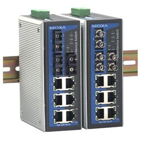 MOXA EDS-309-3M-ST-T Industrial Ethernet Switch with 6 10/100BaseT(X) Ports, 3 100BaseFX Port, Multi Mode ST with -40 to +75C