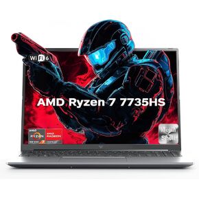 جهاز كمبيوتر محمول Acemagic AMD ، جهاز كمبيوتر محمول 16 بوصة عرض FHD مع معالج AMD Ryzen 7 7735HS حتى 4.7 جيجا هرتز ، RAM DDR5 4800MHz 512GB SSD مع لوحة مفاتيح خلفية