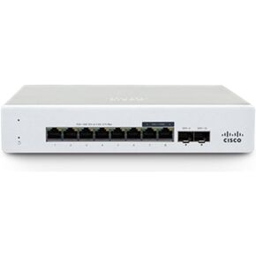 Meraki Cisco MS130-8X Cloud Managed Switch - 6X 1GbE+ 2X 2.5 GbE, PoE+(120 W), 2X SFP+, Compact