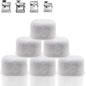 Dianrui 6 Pack Water Filter for Breville Filter replacement for Breville Espresso Machine BWF100 870/878/880/860/840/810/600/500/450 (Activated Charcoal)