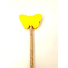 Wooden Pointer, AA-730BF36-36" Made in USA w/Butterfly & red Rubber end Cap, Perfect for Smart Board Screen.