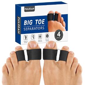 Big Toe Spacers,2 Loops Toe Separator for Overlapping big Toes,Toe Corrector for Big Toe Alignment and Overlap Toe,Prevent Rubbing and Relieve Pressure.