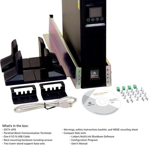 Liebert GXT4 UPS 1000VA 900W 120V, Online Double Conversion Rack Mount/Tower UPS, Uninterruptible Power Supply, Sine Wave, AVR, Battery Backup with Surge Protection(GXT4-1000RT120) in Saudi Arabia
