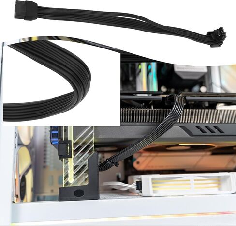 16 PIN 12+4 ذكر إلى أنثى PCI-E 5.0 محول 90 درجة لبطاقة الرسوم GPU متوافقة مع RTX 4090 4080 3090 TI 16AWG 12VHPWR 600W ، النوع ب in Kuwait