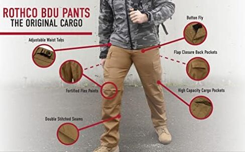 Rothco 22451 Tactical BDU Cargo Pants Size : M (31"-35" Waist),Color : Ranger Green in Saudi Arabia