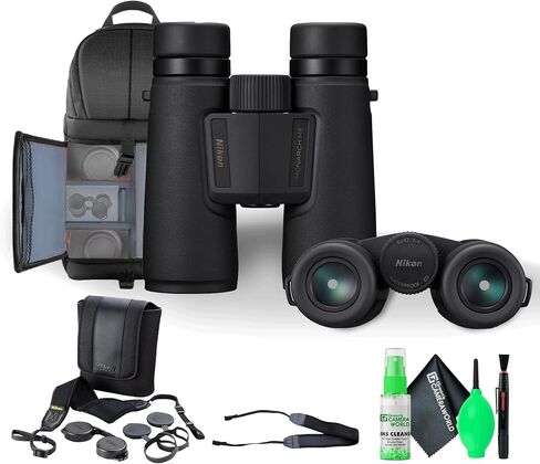 Nikon Monarch M5 8x42 Binocular, Waterproof, fogproof, Rubber-Armored Binocular with ED Glass, Long Eye Relief (Black) + Cleaning Kit-7 in 1 + Neck Strap (SLR/Video) + Pro Sling Backpack in Saudi Arabia