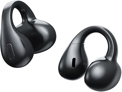 Q8 Open-Ear Clip-on Wireless Earbuds ، أحدث سماعات Bluetooth 6.0 ، سماعات صوتية مكانية HI-RES LDAC ، ENC 4-MIC للمكالمات الواضحة ، 40 ساعة من وقت اللعب ، الملاءمة الآمنة ، الراحة المفتوحة ، الأسود in Kuwait