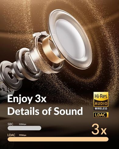 Q8 Open-Ear Clip-on Wireless Earbuds ، أحدث سماعات Bluetooth 6.0 ، سماعات صوتية مكانية HI-RES LDAC ، ENC 4-MIC للمكالمات الواضحة ، 40 ساعة من وقت اللعب ، الملاءمة الآمنة ، الراحة المفتوحة ، الأسود in Kuwait