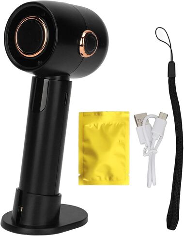 شاشة رقمية ذكية محمولة مروحة مروحة صامتة صامتة صغيرة التوربينات مروحة الجيب المحمولة USB Electric Fan لسطح المكتب (أسود) in Kuwait