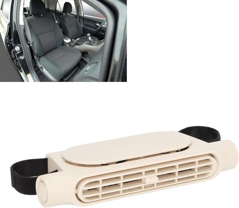 USB Backseat Car Fan 3 Wind Speeds Powerful Recirculating Air Low Noise Car Cooling Fan for Backseat SUV RV (Beige) in Kuwait
