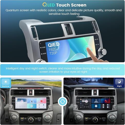 ROADANVI X12 10.25 "Stereo Car toyota 4runner 2010-2019 Wireless Carplay Android Auto 4G LTE Car Radio 2K 1920 × 720 Qled Touch Head Unit Android 12 GPS Mavigation in Kuwait