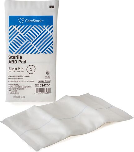 Abdominal Pads 5x9 in [20-Pack] Sterile ABD Pads, Extra Absorbent, Individually Wrapped, Wound Care First Aid in Saudi Arabia