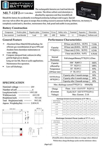 Mighty Max Battery 12V 7Ah F2 Replacement Battery for Eaton Powerware PWHR1234W2FR - 8 Pack in Saudi Arabia