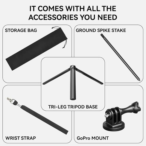 Golf Monopod Stick, Golf Swing Phone Holder, 46" Magnetic Aluminum Alloy Selfie Stick w/Spike Stake Mount, Compatible w/iPhone Camera Magsafe, Adjustable Heigh Tripod, Golf Training Aid in Saudi Arabia