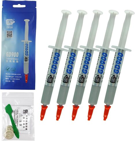 GD900 Thermal Paste 4Grams for Gamer Computer PSP/CPU/ Ps3/ps4/xbox360/one/pc Best Cost x Benefit (N.W. 4G GD900-BA4 5 Pieces) in Saudi Arabia